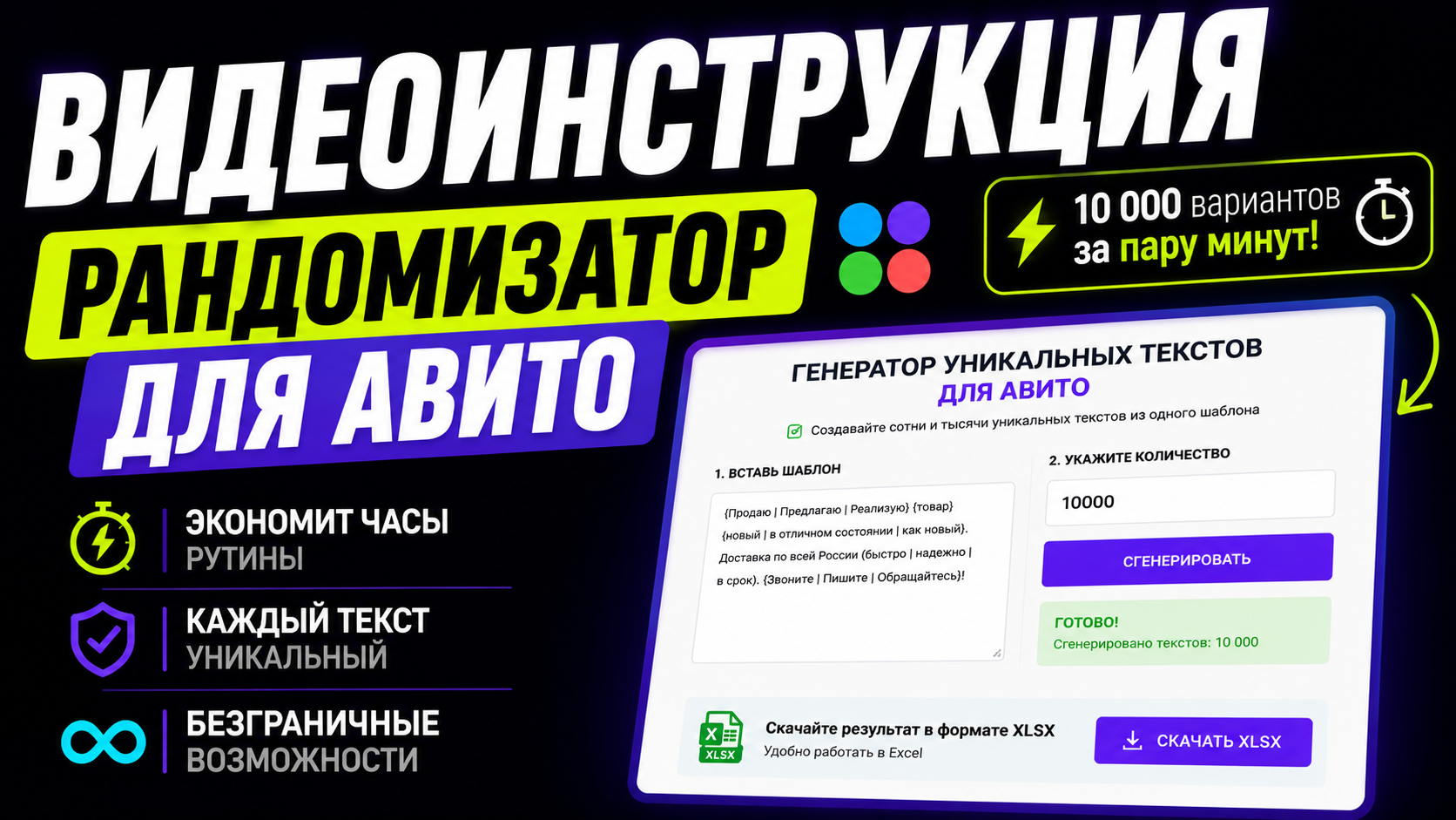 Видеоинструкция: рандомизатор для Авито